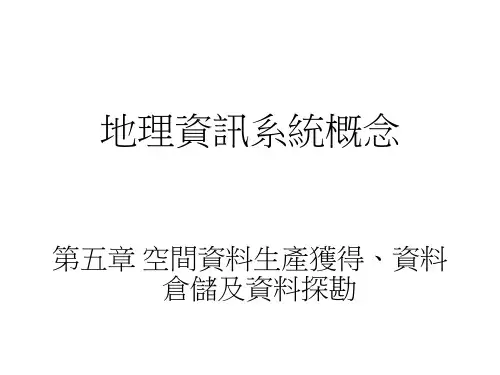 空间资讯基本概念