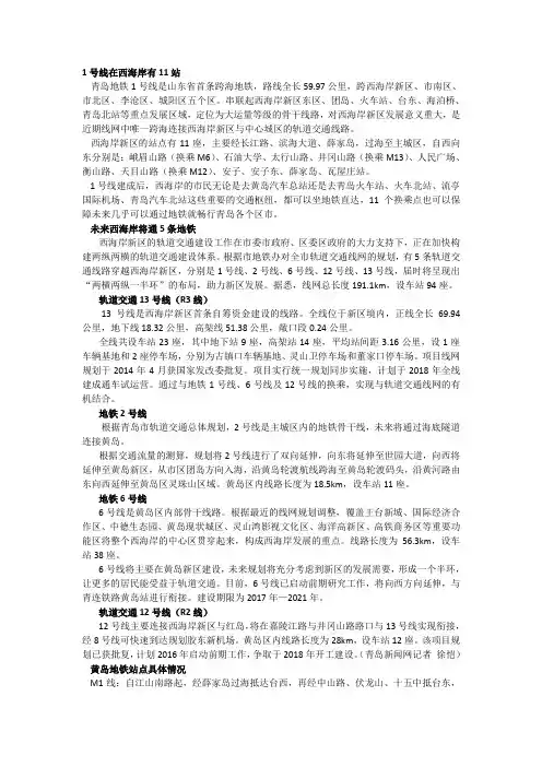 黄岛地铁规划