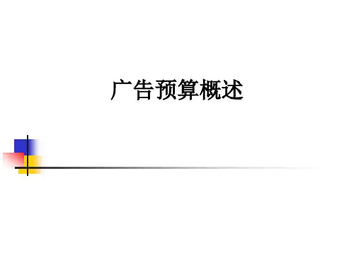 广告预算概述 