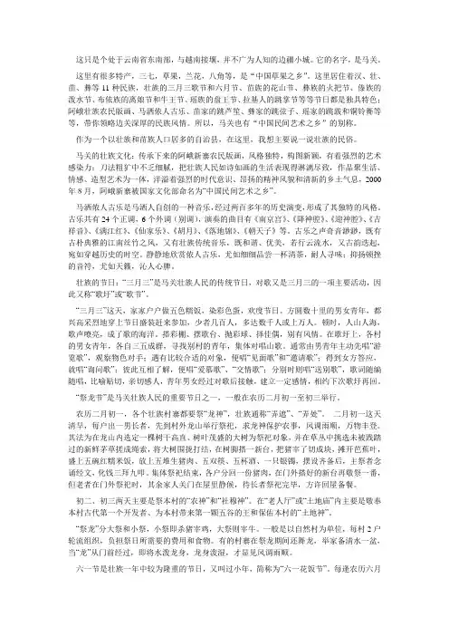 云南地区壮族民俗