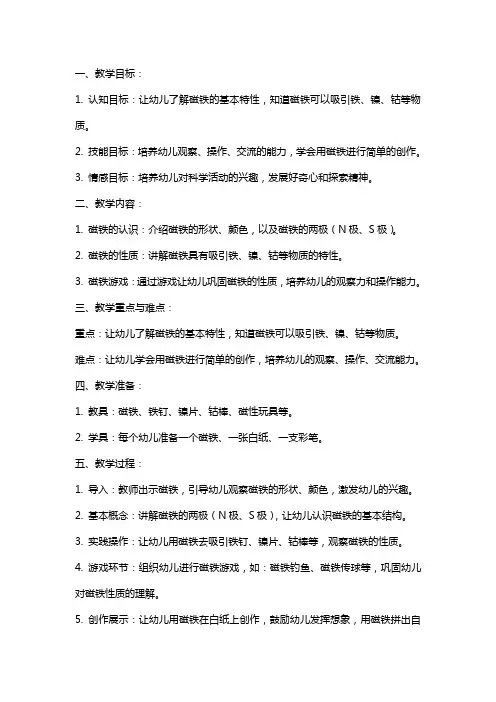 中班语言《磁》教案与反思