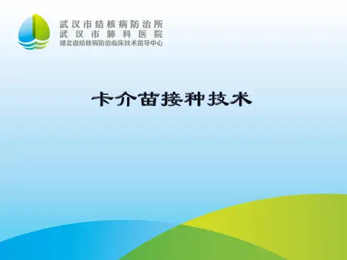 卡介苗接种技术精品课件
