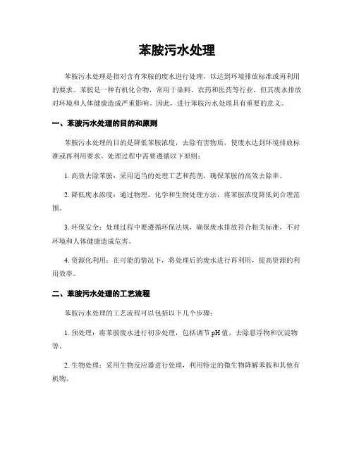 苯胺污水处理