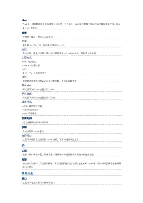 WLAN部分名词解释