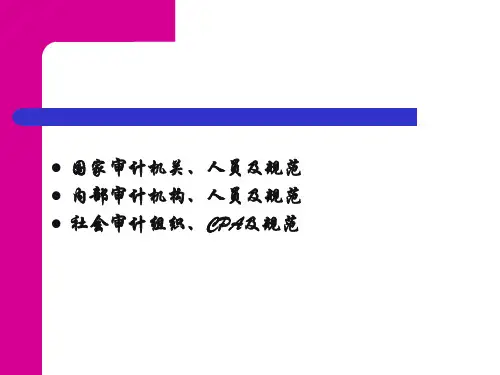 第02章审计组织与审计规范