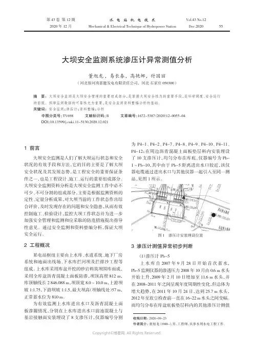 大坝安全监测系统渗压计异常测值分析