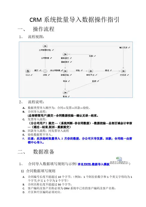 CRM系统批量导入数据操作指引(修改稿)