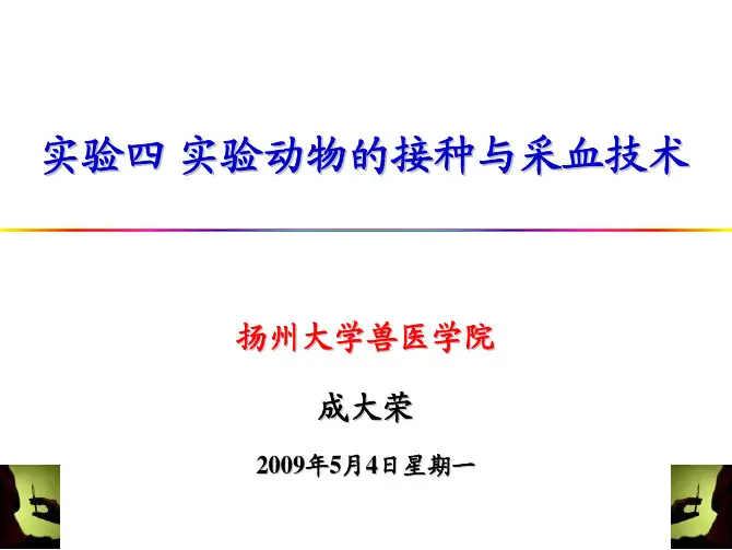 实验动物的接种与采血技术（论文资料）