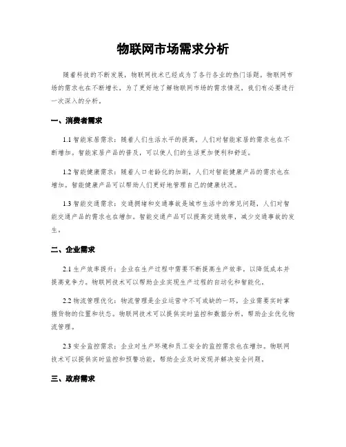 物联网市场需求分析
