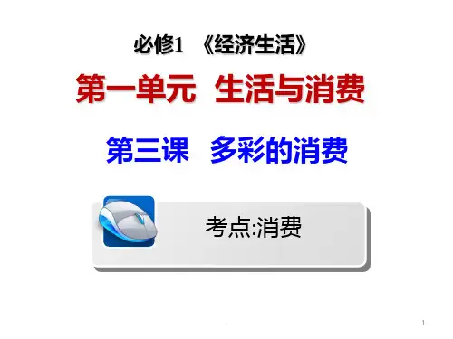 《多彩的消费》高三一轮复习PPT课件