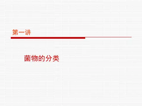 第一讲菌物的分类