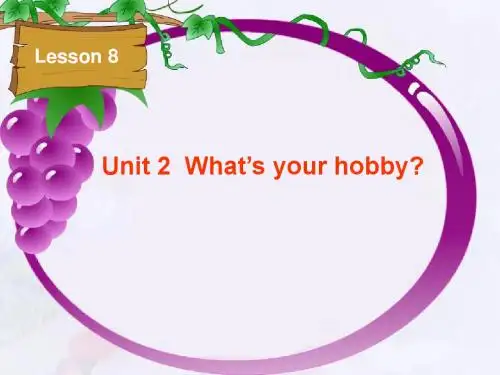 人教精通版英语六上Unit 2《What’s your hobby》(Lesson 8)ppt课件3
