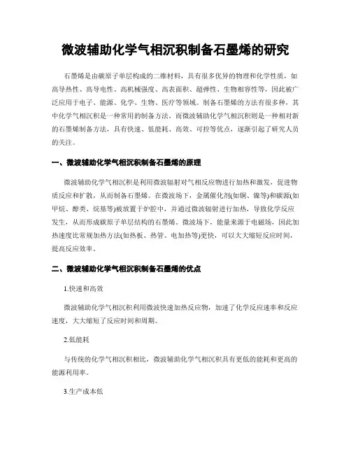 微波辅助化学气相沉积制备石墨烯的研究