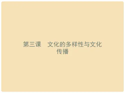高中政治 3.1 世界文化的多样性课件 新人教版必修3(1)
