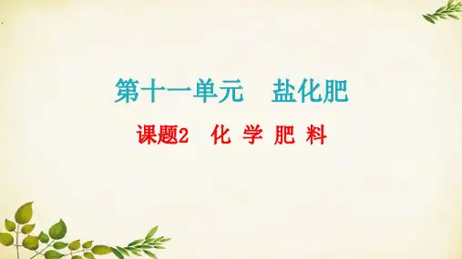 人教版九年级化学 第十一单元  课题2  化学肥料  课件(共26张PPT)