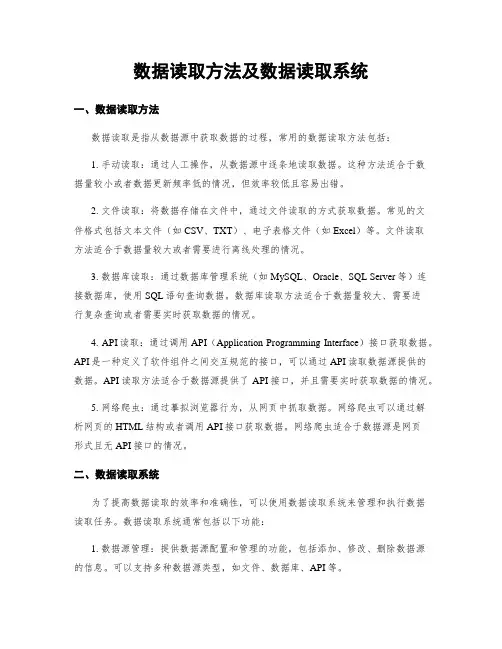 数据读取方法及数据读取系统