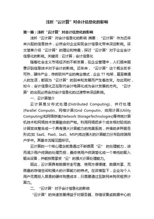 浅析“云计算”对会计信息化的影响