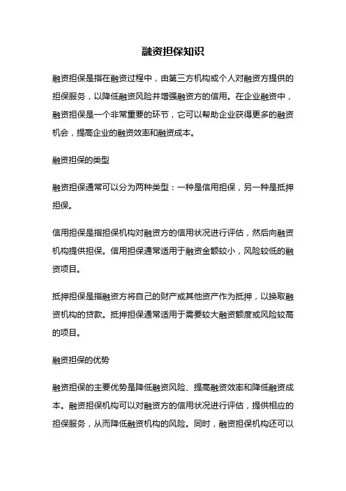 融资担保知识