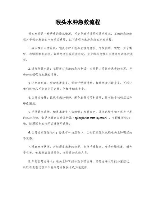 喉头水肿急救流程