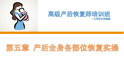 产后恢复师职业培训课件全套PPT 第五章产后体质恢复实操 修复手法