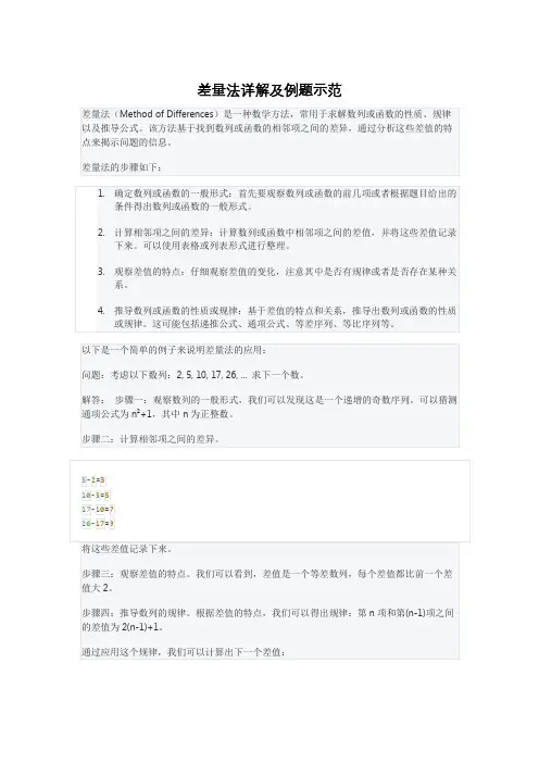 差量法详解及例题示范