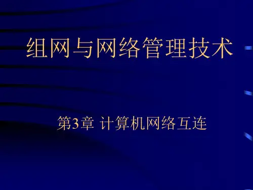 组网与网络管理技术： LAN-WAN-LAN的互连