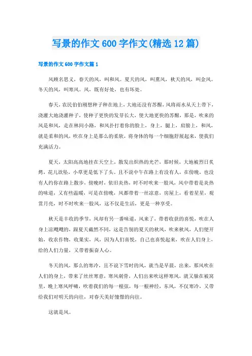 写景的作文600字作文(精选12篇)