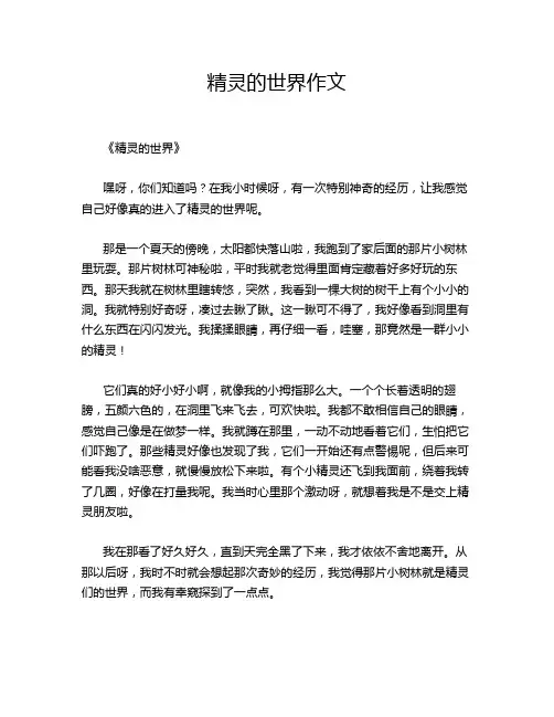 精灵的世界作文