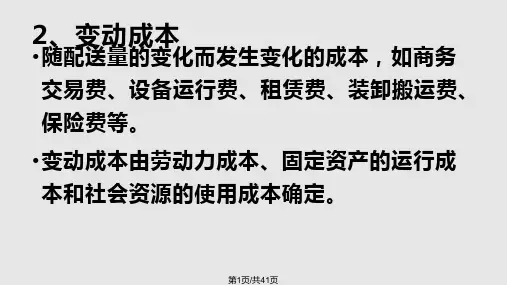 配送成本管理PPT课件