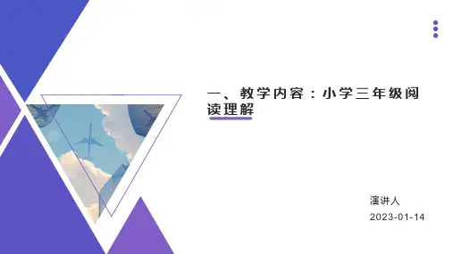 小学三年级阅读理解ppt课件