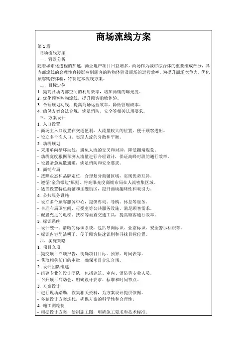商场流线方案