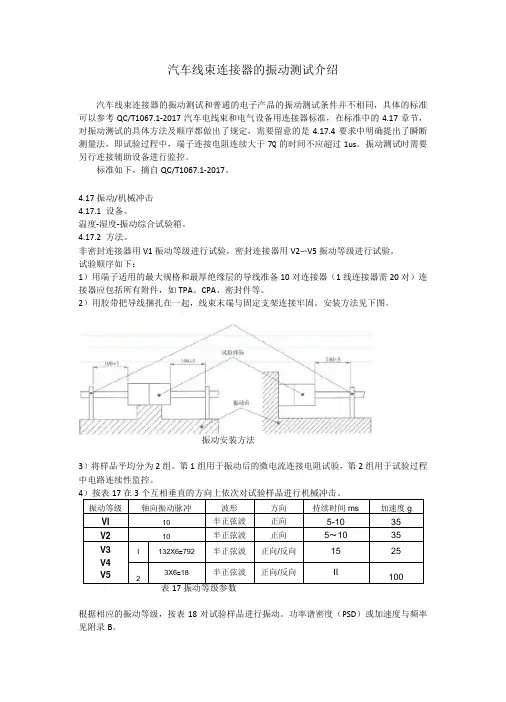 连接器振动测试