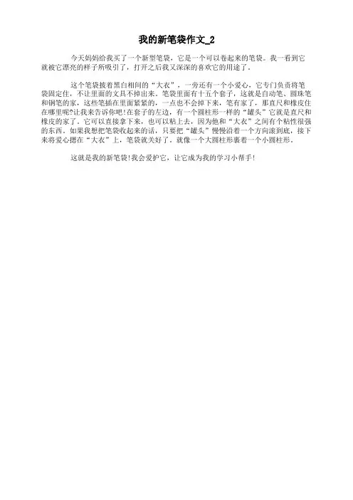 我的新笔袋作文