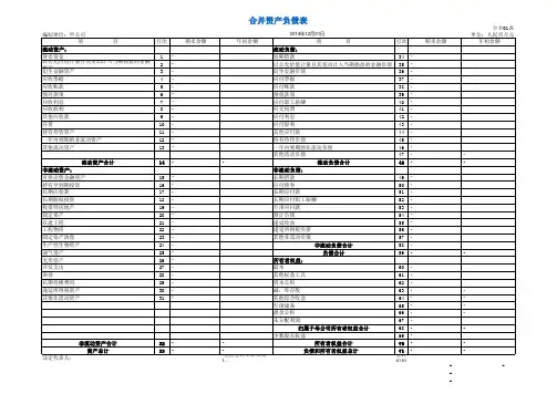 合并报表模板1