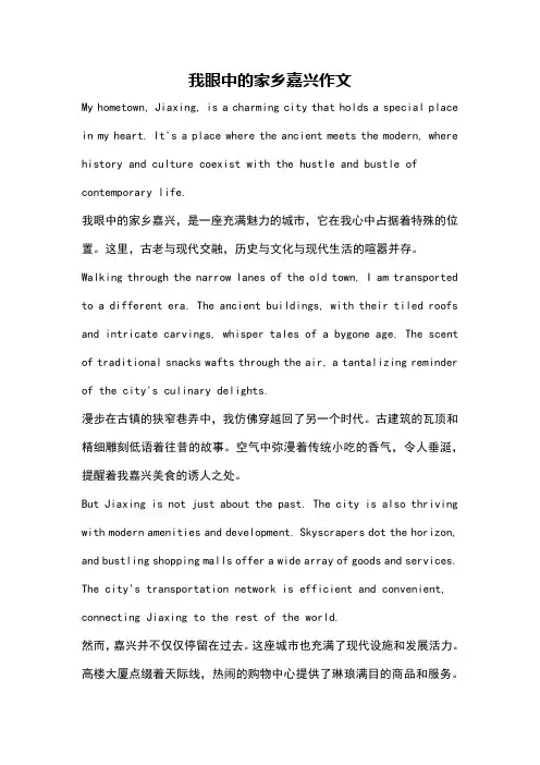 我眼中的家乡嘉兴作文