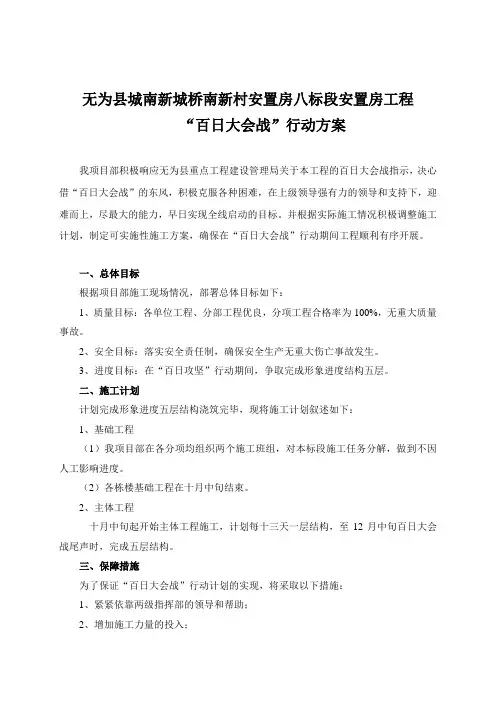 百日大会战工程建设实施方案