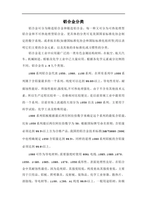 铝合金分类