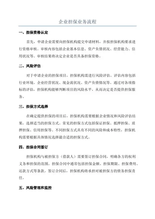 企业担保业务流程
