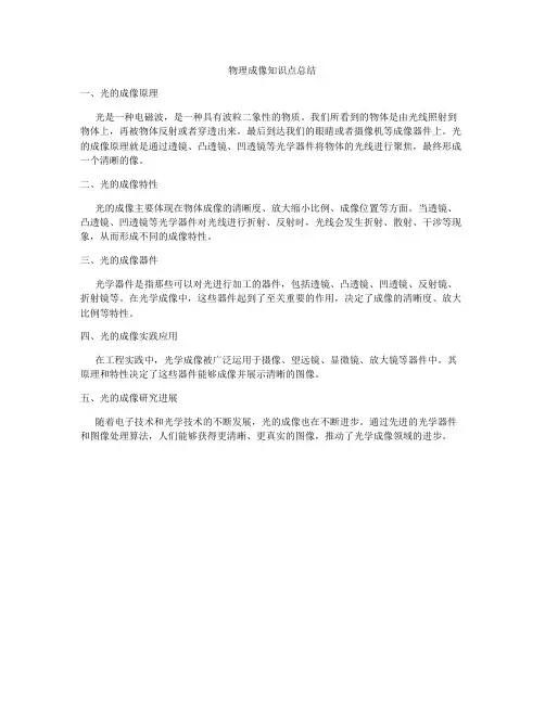 物理成像知识点总结