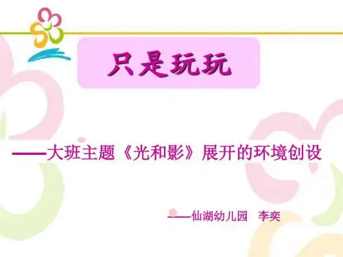 大班环境创设《光与影》