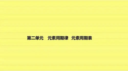2017届浙江省高考化学一轮复习考点精讲课件专题3《微观结构与物质的多样性》第2单元《元素周期律元素周期表