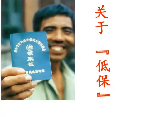 关于低保的 ppt
