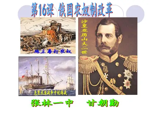 第16课俄国农奴制改革中华书局版九年级上册历史