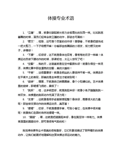 体操专业术语