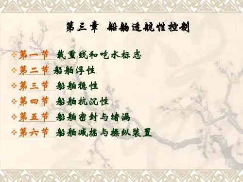 第三章船舶适航性控制.
