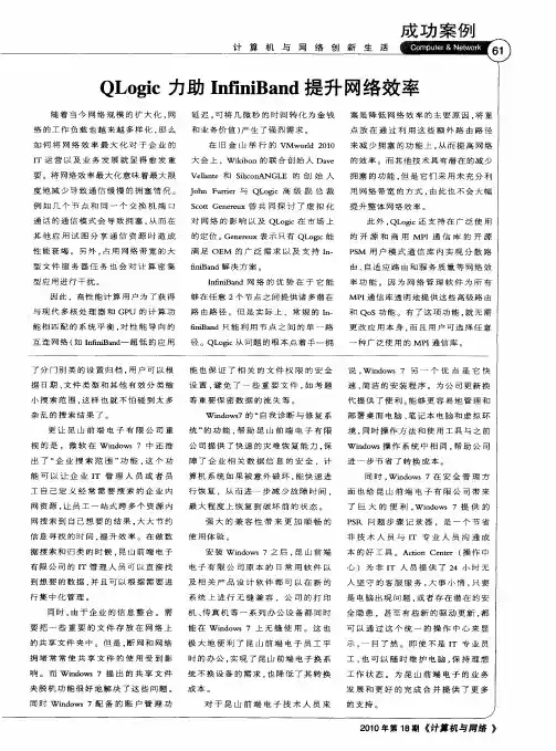 QLogic力助InfiniBand提升网络效率