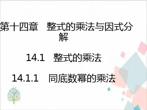 《整式的乘法》_精品课件