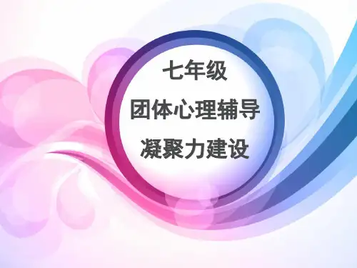  团体辅导——凝聚力建设PPT课件