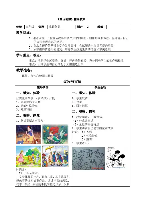 《童话创想》精品教案