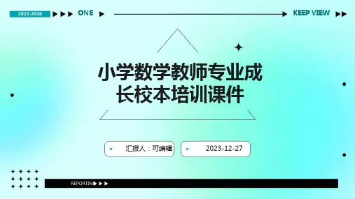 小学数学教师专业成长校本培训课件ppt